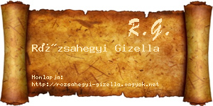 Rózsahegyi Gizella névjegykártya