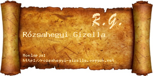 Rózsahegyi Gizella névjegykártya